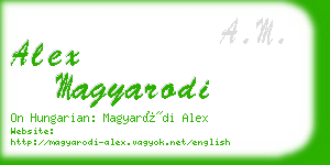 alex magyarodi business card